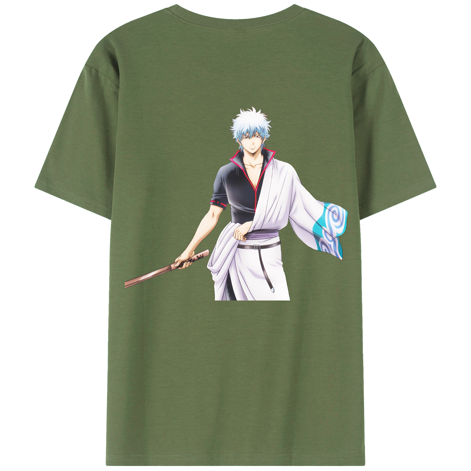 （画像用） ぎんたま 坂田銀時（さかたぎんとき） 神楽 志村新八（しむら しんぱち） GINTAMA Sakata Gintoki Kagura Shimura Shinpachi 綿100％ メンズ半袖Tシャツ（バックプリント） 通気性